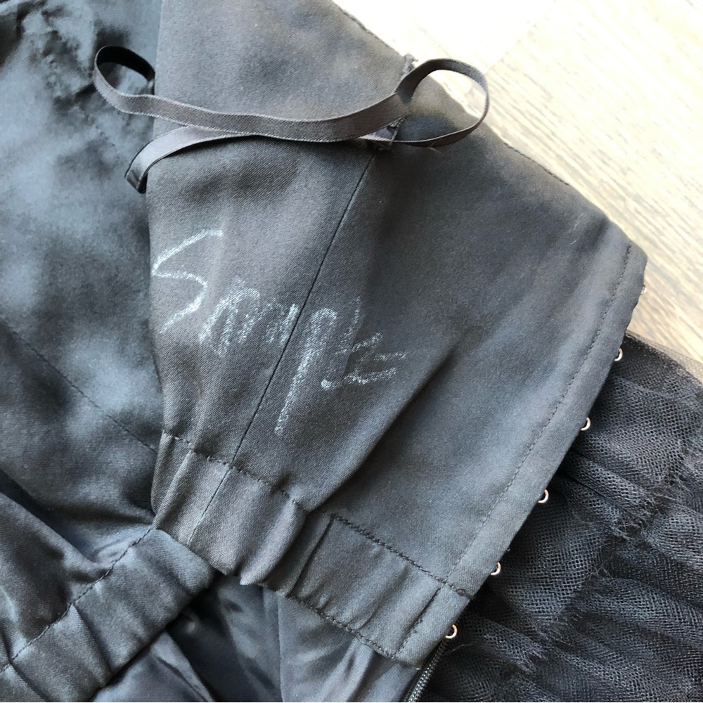 J. Crew Black Strapless Dress w/ Layers of Tuille - Picture 7 of 10